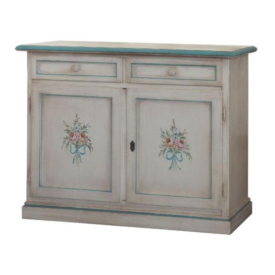 rustikalna vidiecka rucne malovana komoda kvetinova tyrkysova starodavna antikovana nabytok bufet kredenc skrina vidiecky dom vybavenie hotel obyvacia izba spalna taliansky toskansky klasicky lameridiana interierovy dizajn.jpg